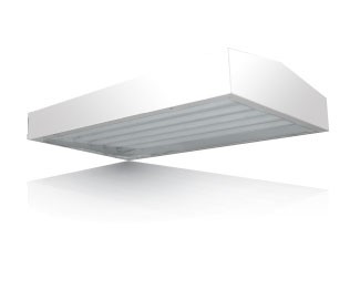Wash down fluorescent High-Bay available in 3 lamps T5 or T8.